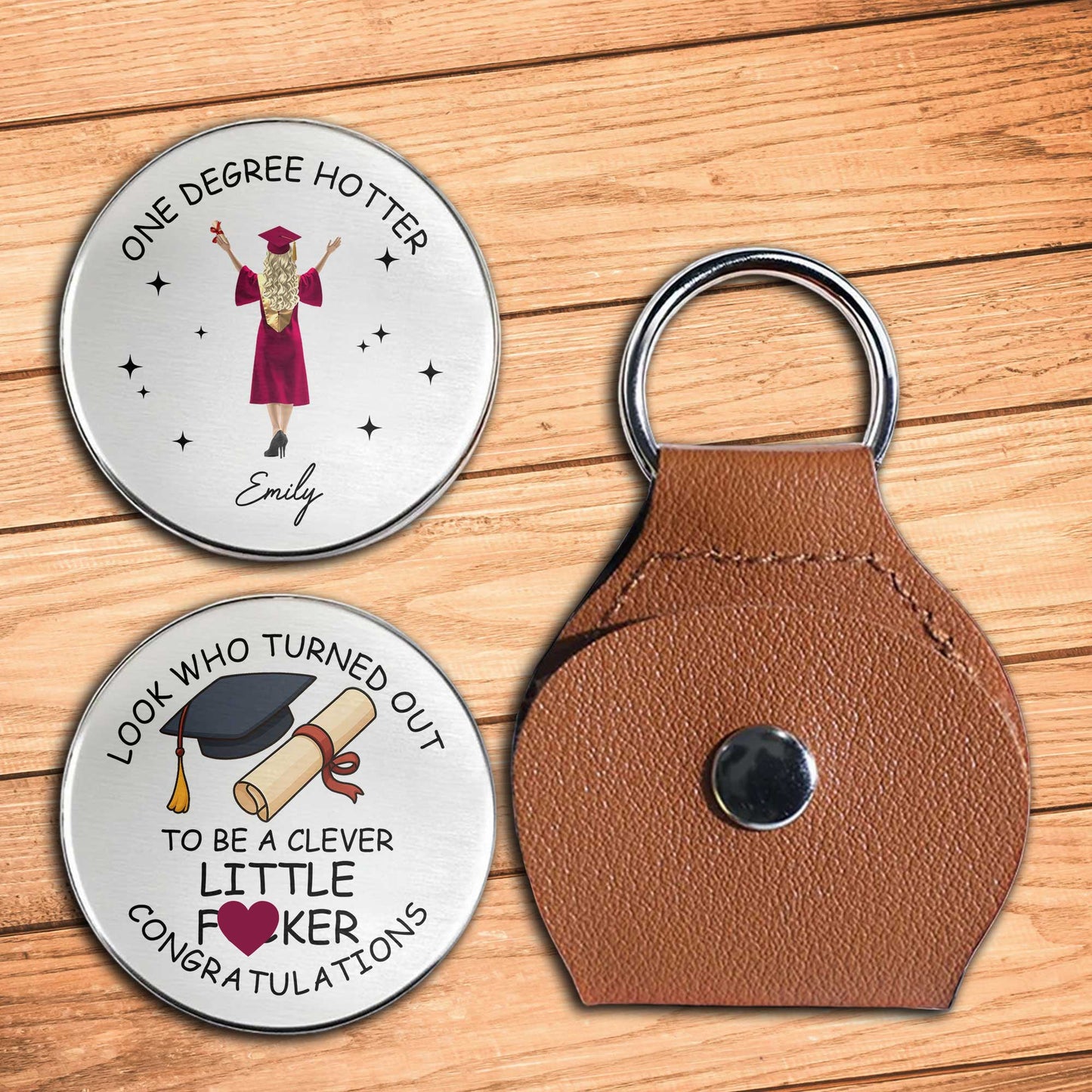 Personalized Graduation Pocket Hug: One Degree Hotter, Look Who Turned Out to Be a Clever