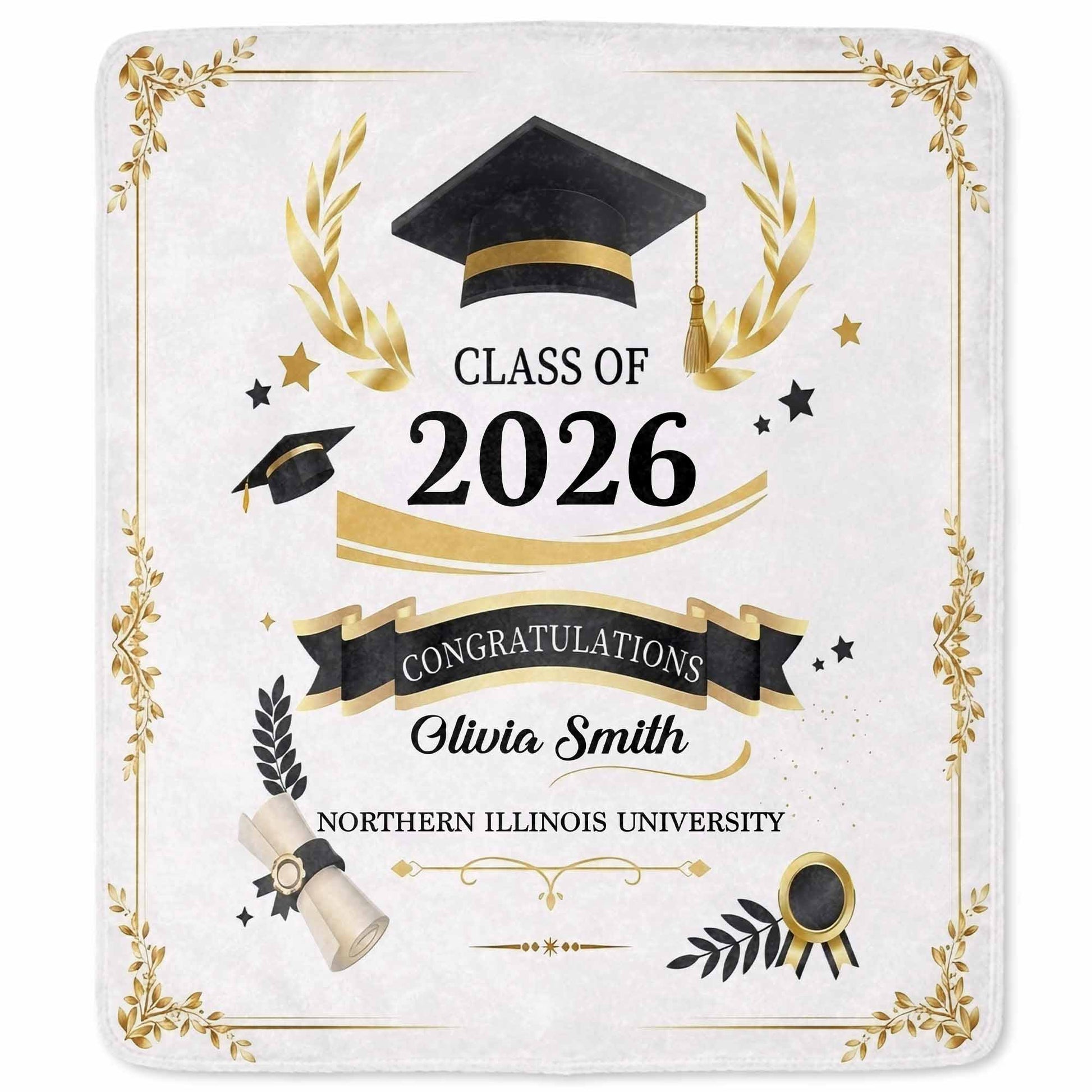 Personalized Graduation Blanket for Daughter/Granddaughter with personalized design details for meaningful gifting image 6
