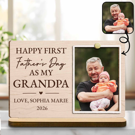 Personalized First Father's Day Grandpa Gift for Grandpa with personalized design details for meaningful gifting