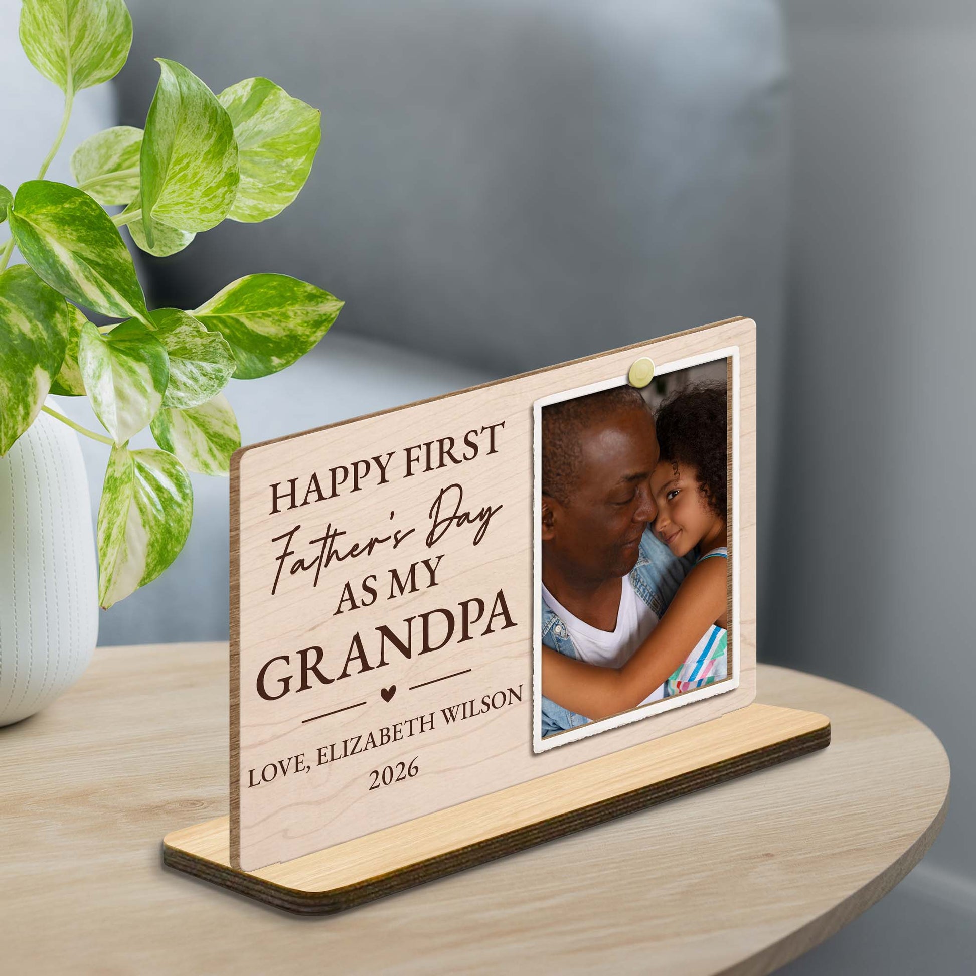 Wood Sign detail view for Grandpa