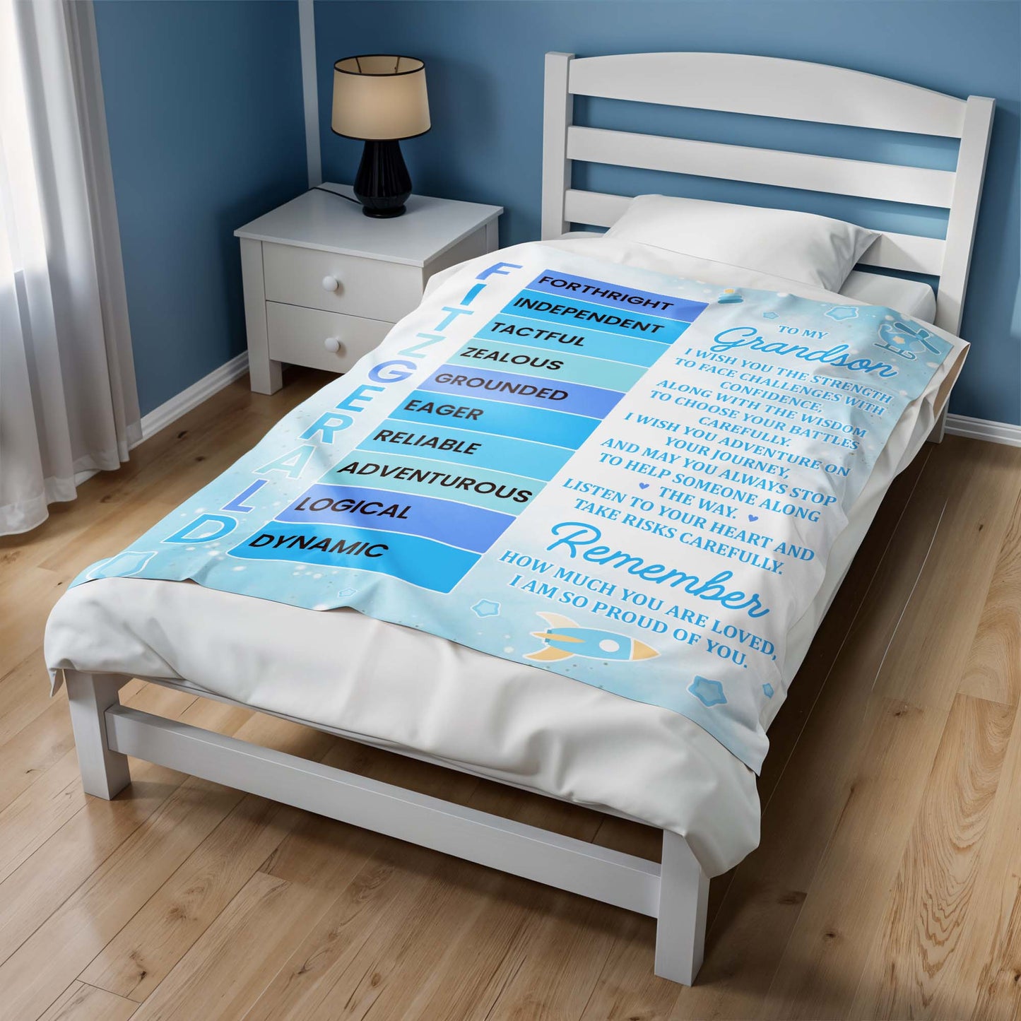 Grandson Encouragement And Love Custom Blanket