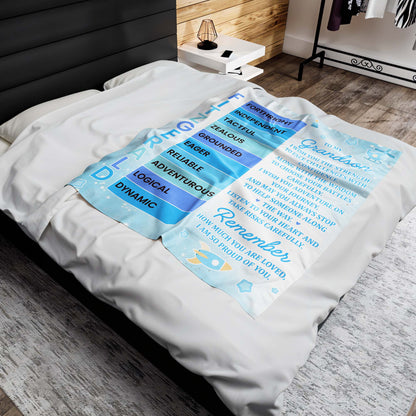 Grandson Encouragement And Love Custom Blanket