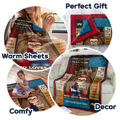 Personalized "I'm Not a Hoarder, I'm a Hero" Book Lover Blanket