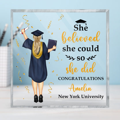 Personalized Graduation Plaque for Daughter/Granddaughter with personalized design details for meaningful gifting
