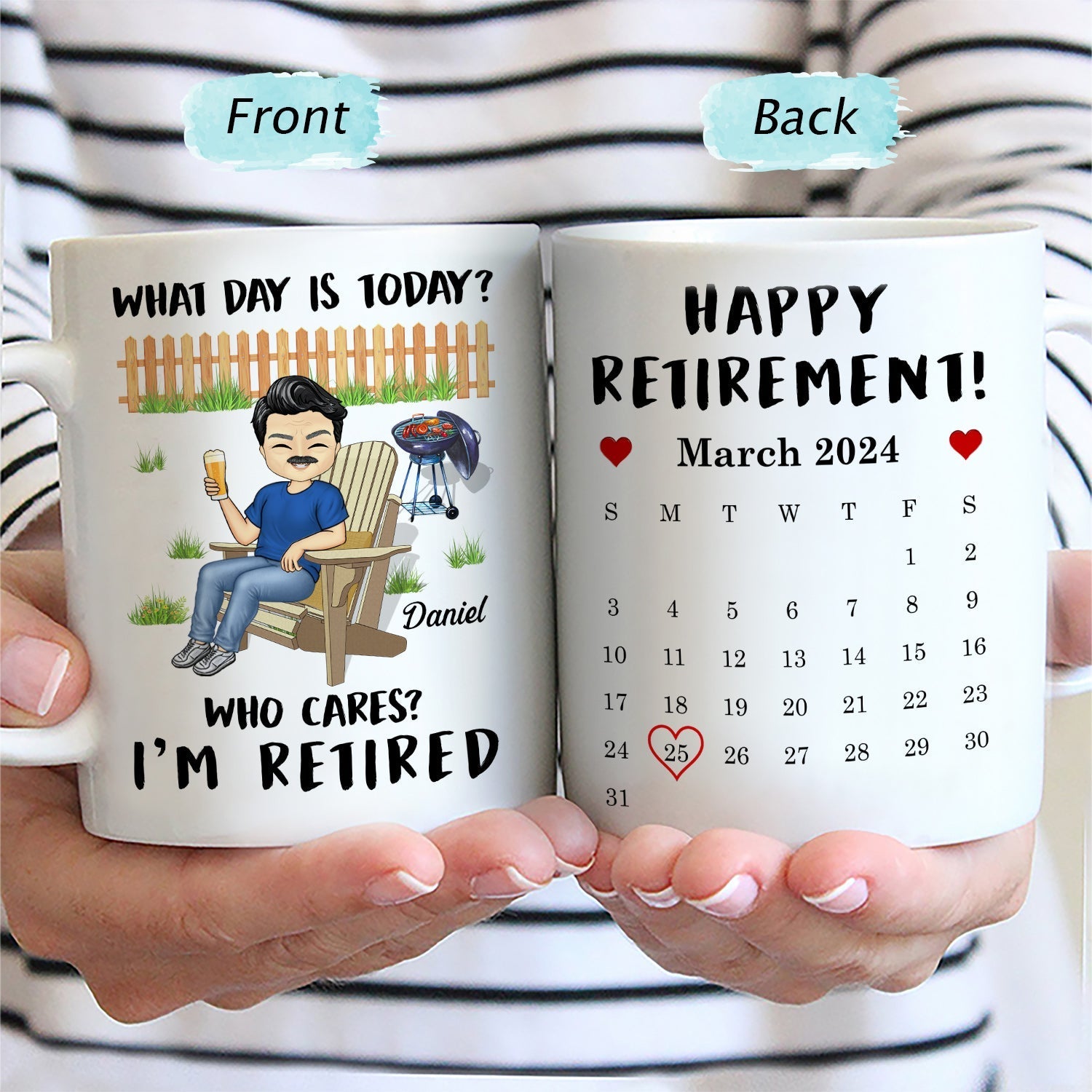 Happy Retirement Personalized Mug - Custom Gift for Retiree