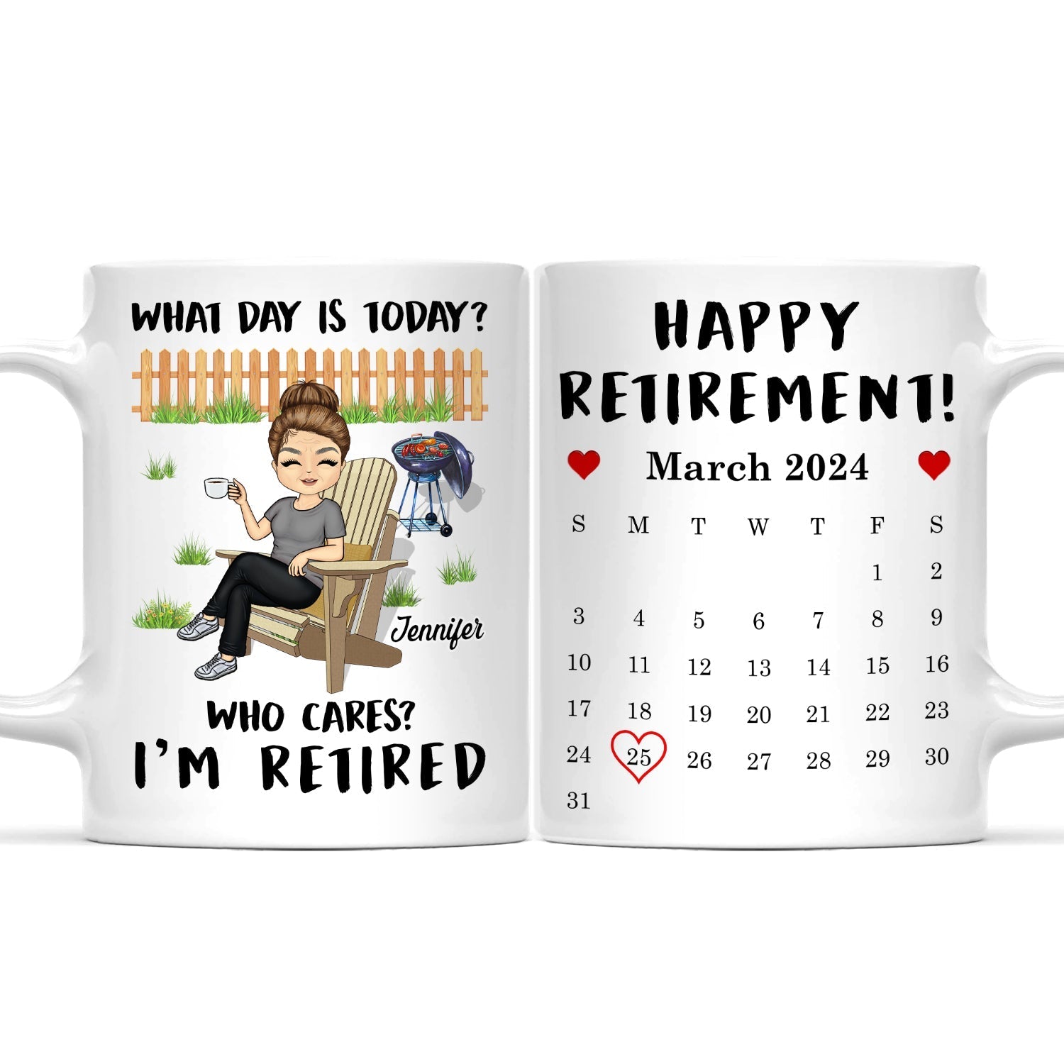 Happy Retirement Personalized Mug - Custom Gift for Retiree