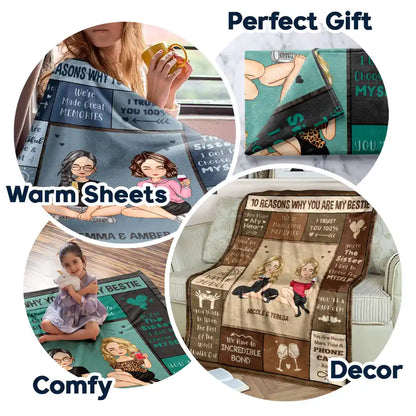 10 REASONS WHY YOU ARE MY BESTIE - Personalized Blanket