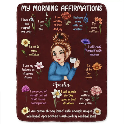 Personalized Morning Affirmations Blanket: Start Your Day with Confidence (and a Cozy Hug)