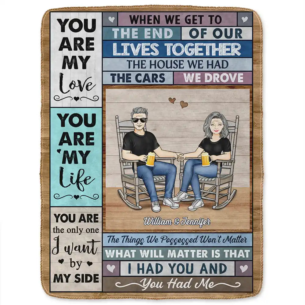 Gift For Couples, Gift For Husband, Gift For Wife, Gift For Boyfriend, Gift For Girlfriend - I Had You And You Had Me Old Couple - Personalized Fleece Blanket, Sherpa Blanket