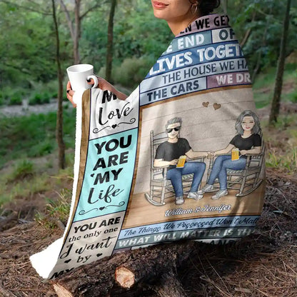 Gift For Couples, Gift For Husband, Gift For Wife, Gift For Boyfriend, Gift For Girlfriend - I Had You And You Had Me Old Couple - Personalized Fleece Blanket, Sherpa Blanket