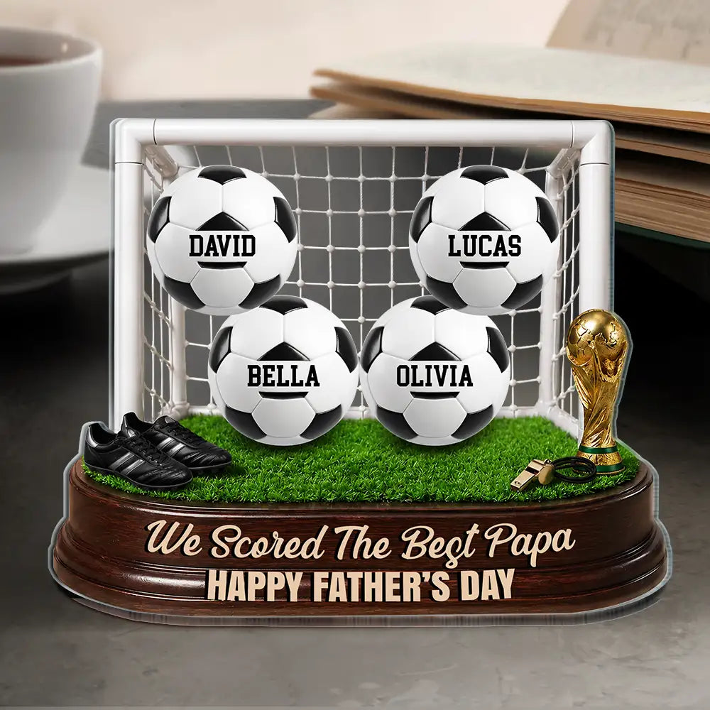 Plaque material and size view - Custom Soccer Acrylic Plaque