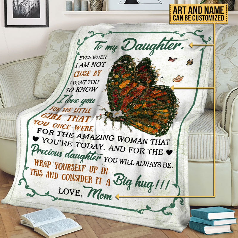 Personalized Floral Garden Blanket - “Even When Apart, My Love Blooms For You” - Gift for Daughter, Granddaughter, Niece