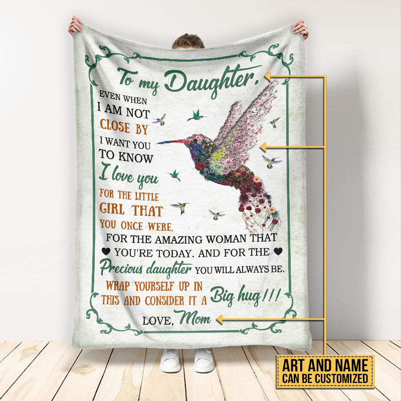 Personalized Floral Garden Blanket - “Even When Apart, My Love Blooms For You” - Gift for Daughter, Granddaughter, Niece