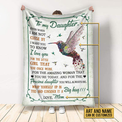 Personalized Floral Garden Blanket - “Even When Apart, My Love Blooms For You” - Gift for Daughter, Granddaughter, Niece