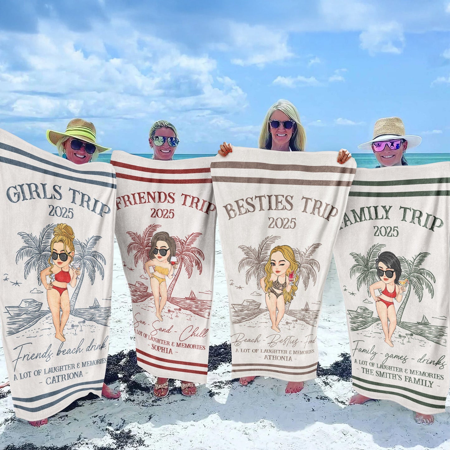 Girls Trip Summer - Personalized Beach Towel