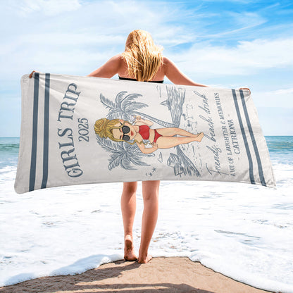 Girls Trip Summer - Personalized Beach Towel