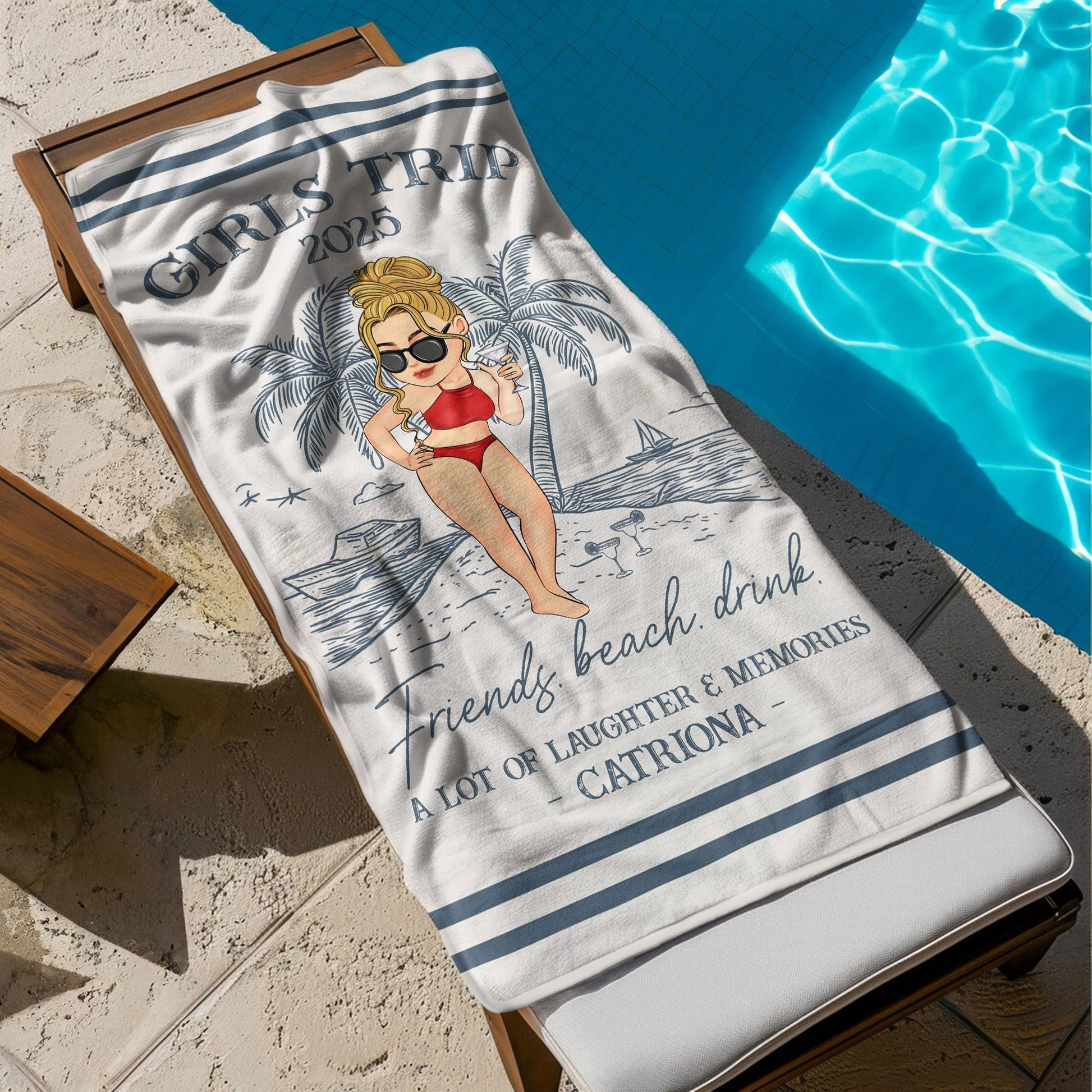 Girls Trip Summer - Personalized Beach Towel