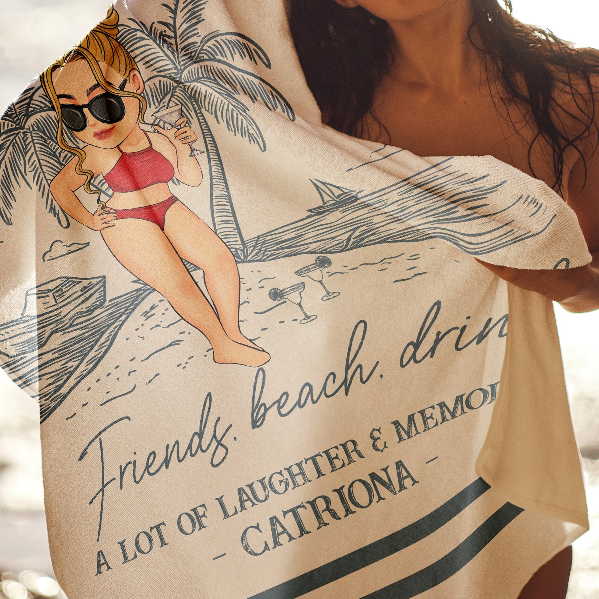 Girls Trip Summer - Personalized Beach Towel