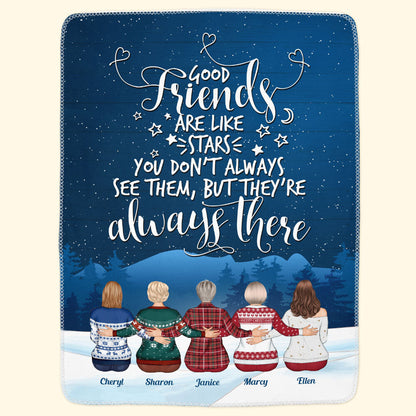 Good Friends & Family Look Like Stars - Personalized Custom Friendship Blanket