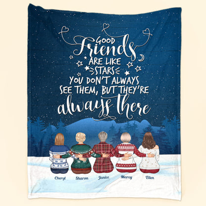 Good Friends & Family Look Like Stars - Personalized Custom Friendship Blanket