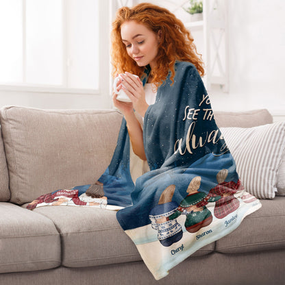 Good Friends & Family Look Like Stars - Personalized Custom Friendship Blanket