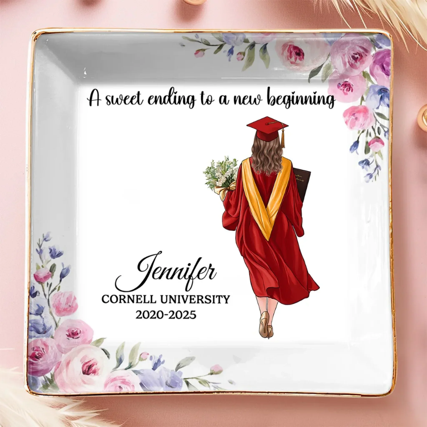 A Sweet Ending To A New Beginning - Personalized Jewelry Dish
