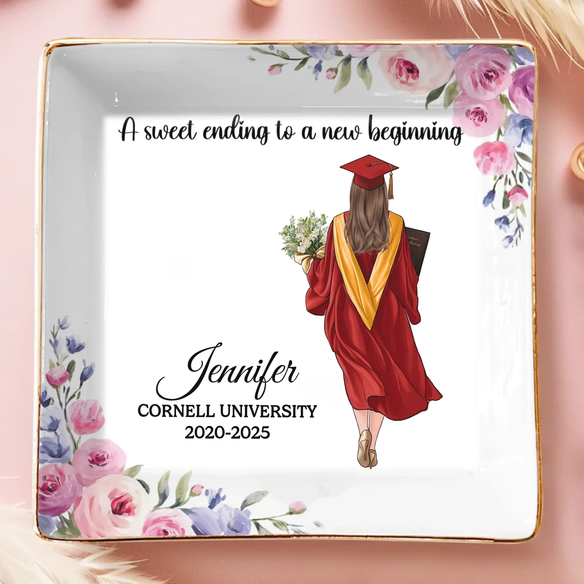 A Sweet Ending To A New Beginning - Personalized Jewelry Dish