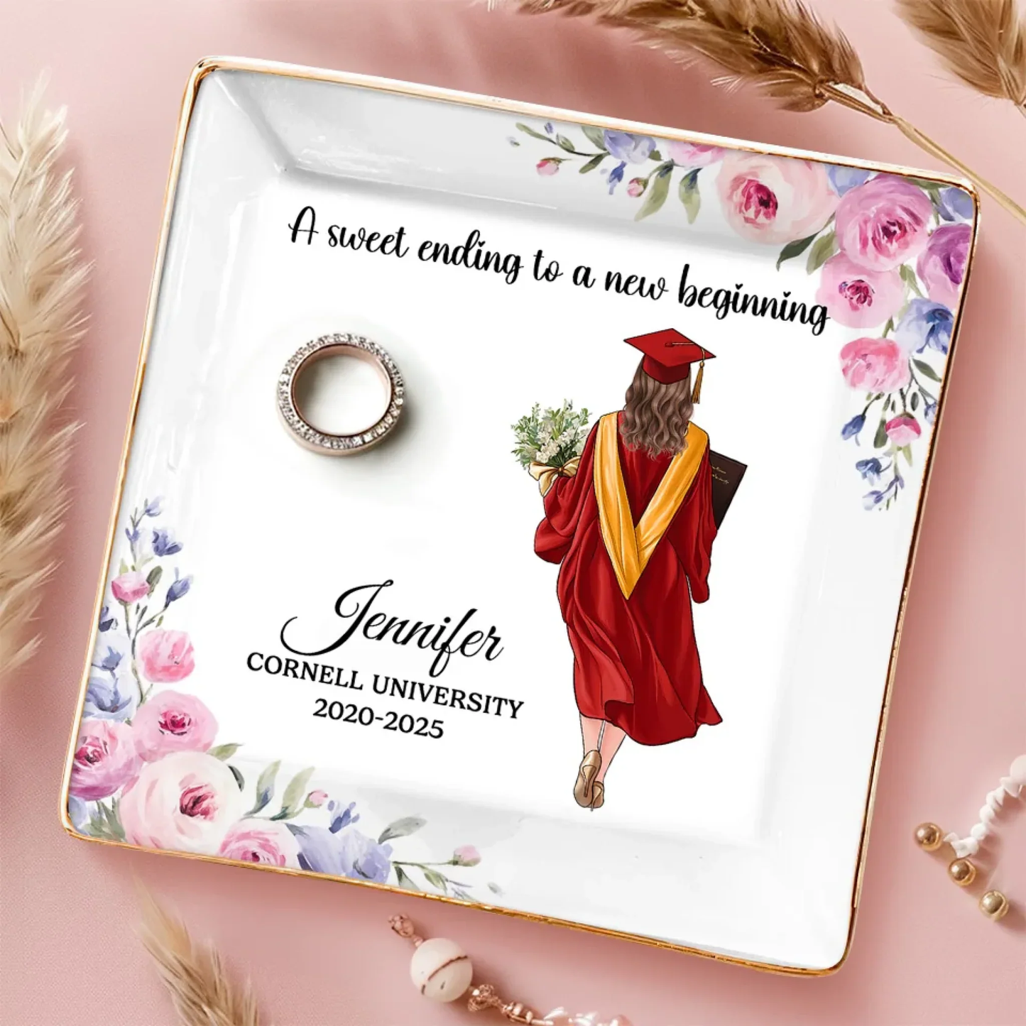 A Sweet Ending To A New Beginning - Personalized Jewelry Dish