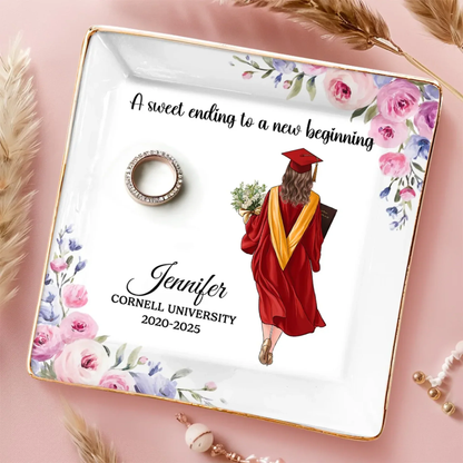 A Sweet Ending To A New Beginning - Personalized Jewelry Dish