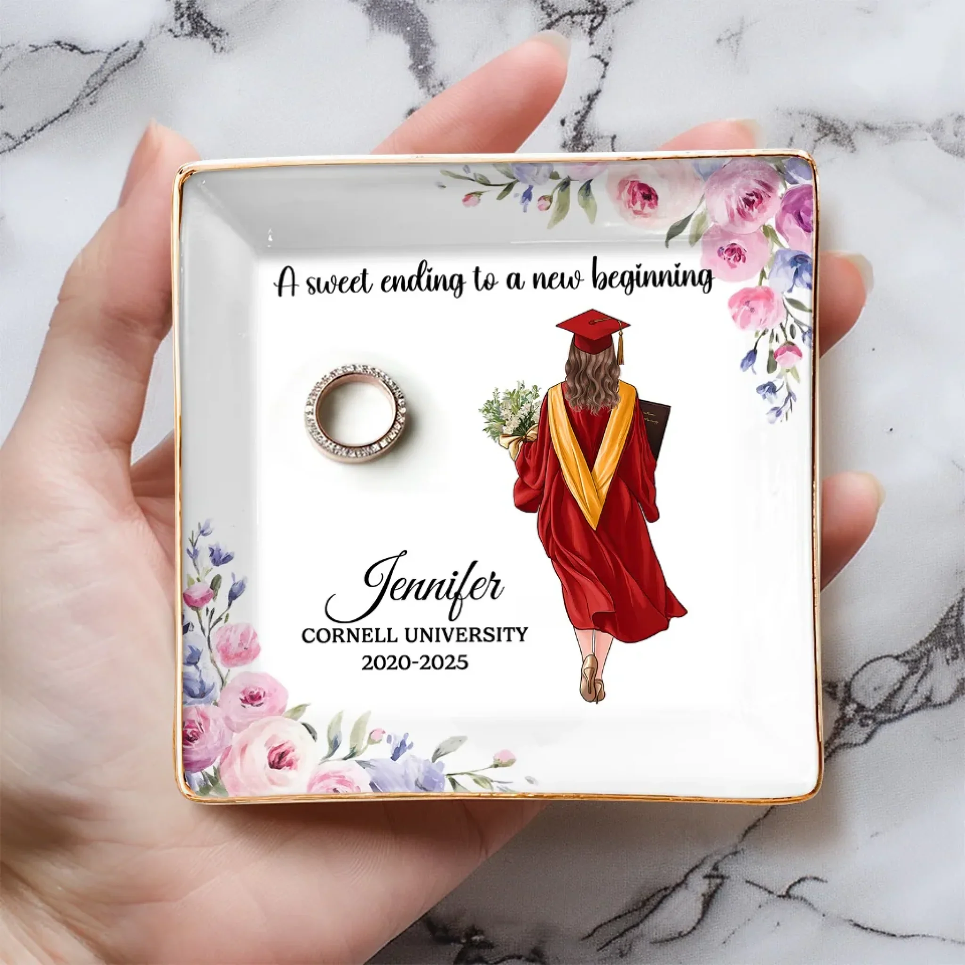 A Sweet Ending To A New Beginning - Personalized Jewelry Dish