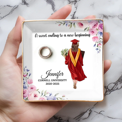 A Sweet Ending To A New Beginning - Personalized Jewelry Dish