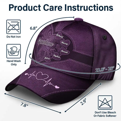 Gift For Grandma, Gift For Mother, Gift For Women, Happy - Grandma's Little Sweethearts - Personalized Classic Cap