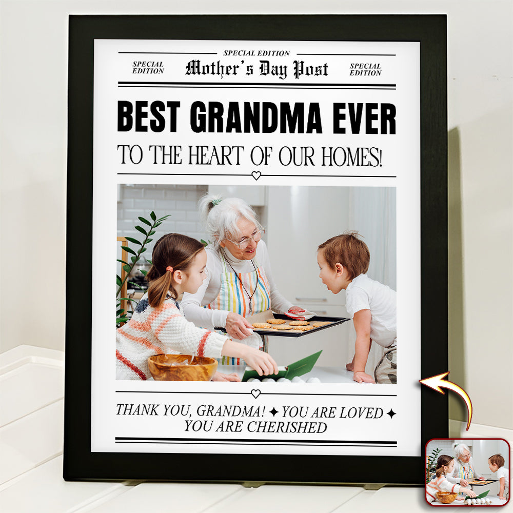 Best Mom Ever  To The Heart Of Our Homes - Personalized Custom Photo Poster / Canvas