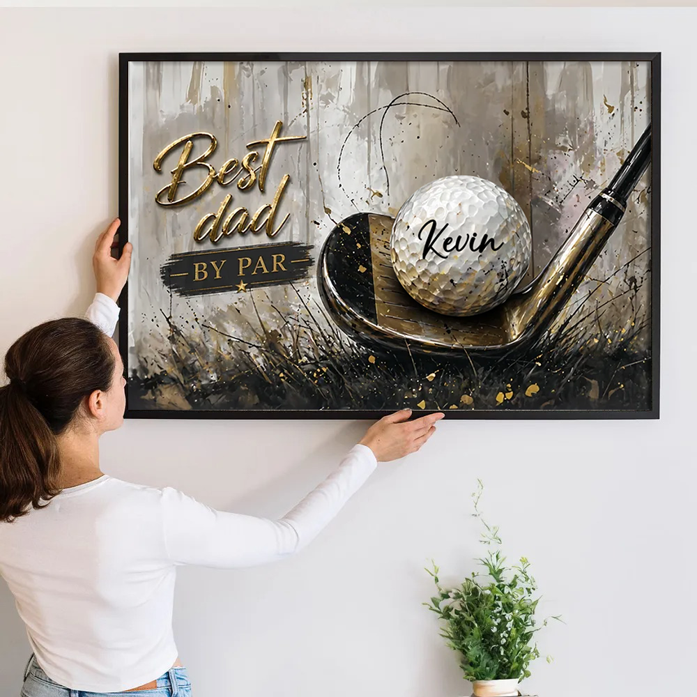 Custom Golf Dad Canvas personalization view for Dad