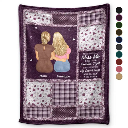 Gift For Women,Gift For Mother,Mom'Daughters (Adult),Gift For Daughter,Love - Mother Daughters Hug This Blanket - Personalized Fleece Blanket, Sherpa Blanket