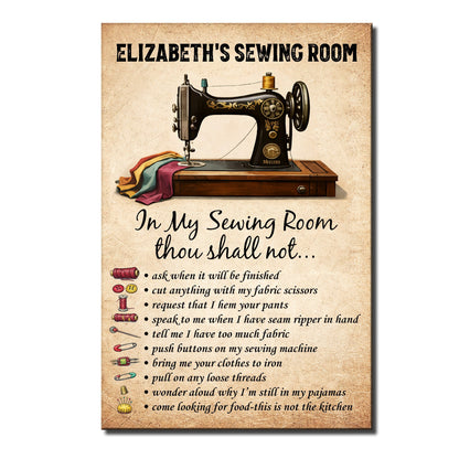 In My Sewing Room Thou Shall Not, Sewing Machine Art