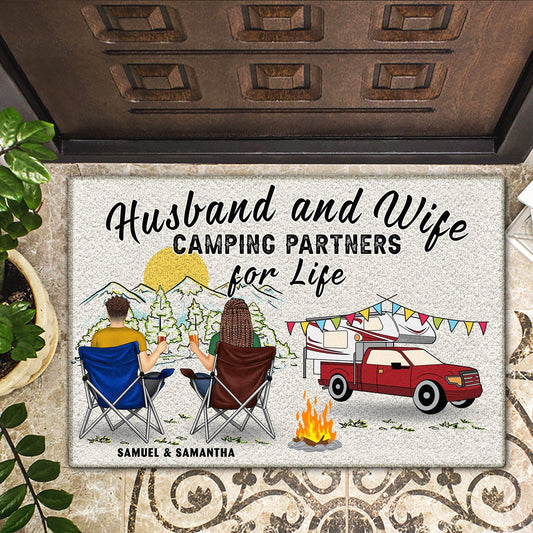 Home Is Where We Park It - Personalized Custom Doormat