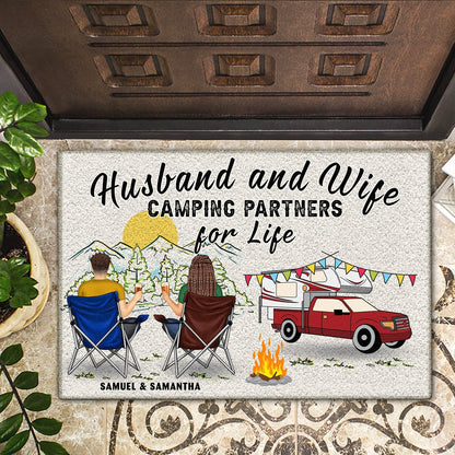 Home Is Where We Park It - Personalized Custom Doormat