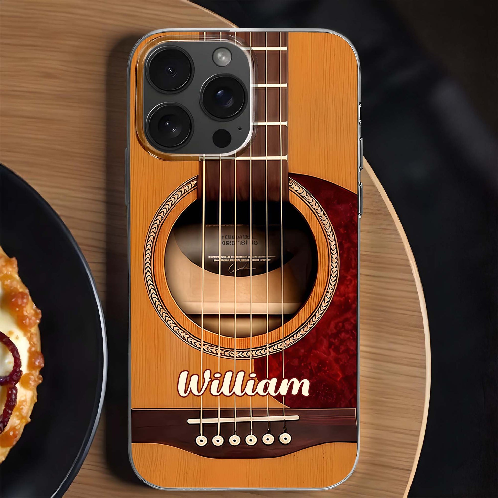 Custom Guitar Acoustic Phone Case personalization view for Dad