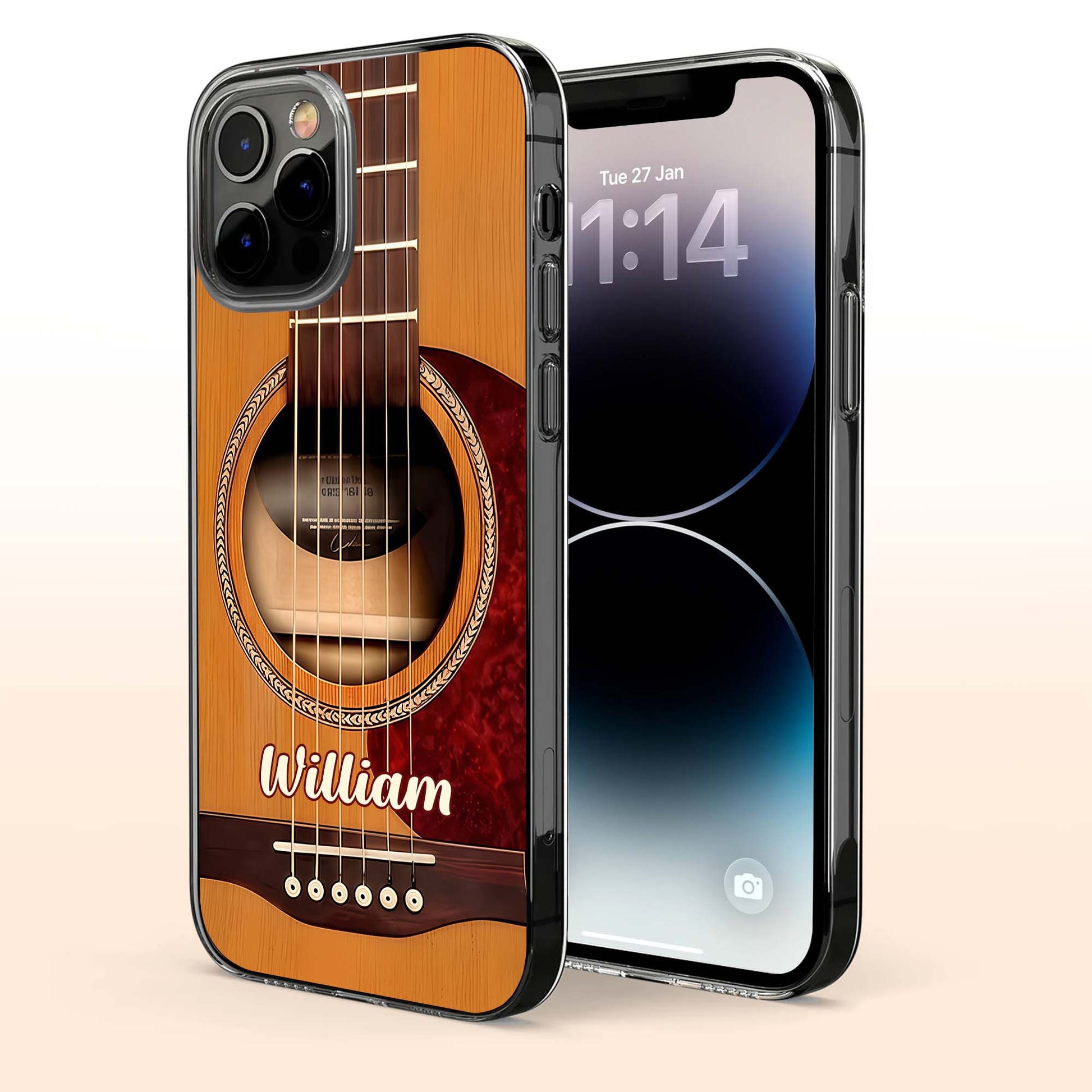 Phone Case material and size view - Custom Guitar Acoustic Phone Case