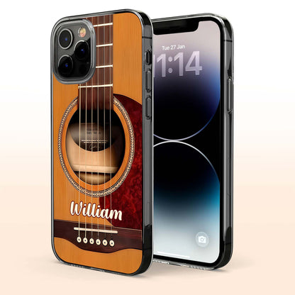 Phone Case material and size view - Custom Guitar Acoustic Phone Case
