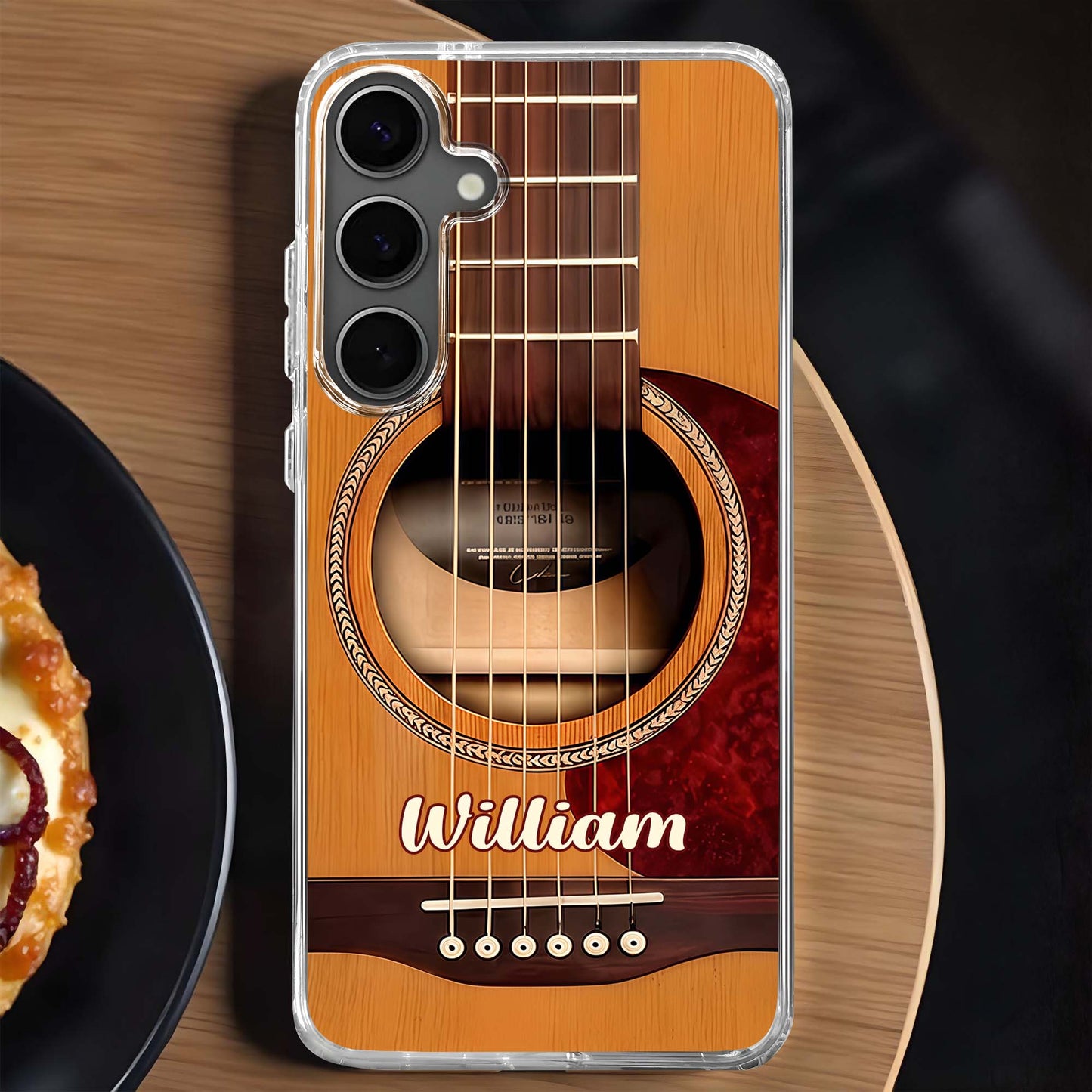 Custom Guitar Acoustic Phone Case for Dad with personalized design details for meaningful gifting image 8