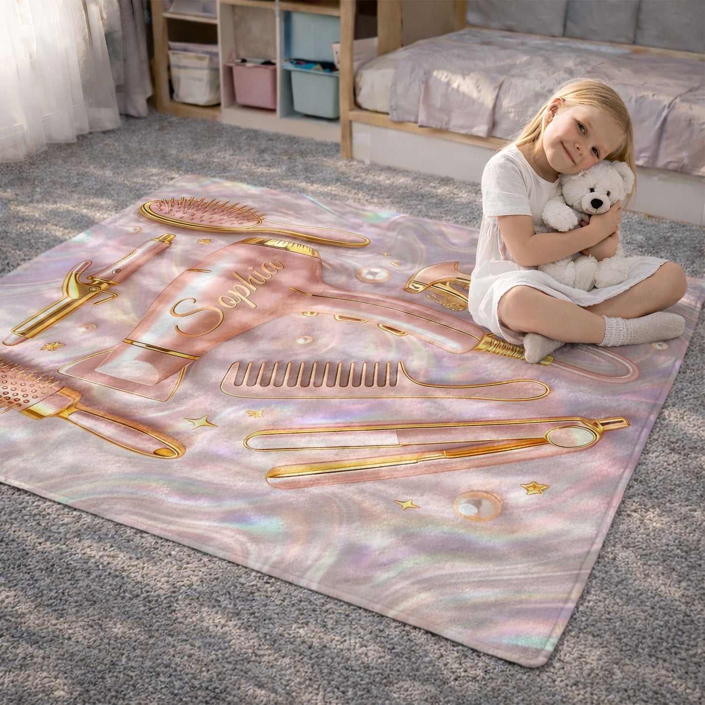 Personalized Hair Stylist Blanket personalization view for Best Friends