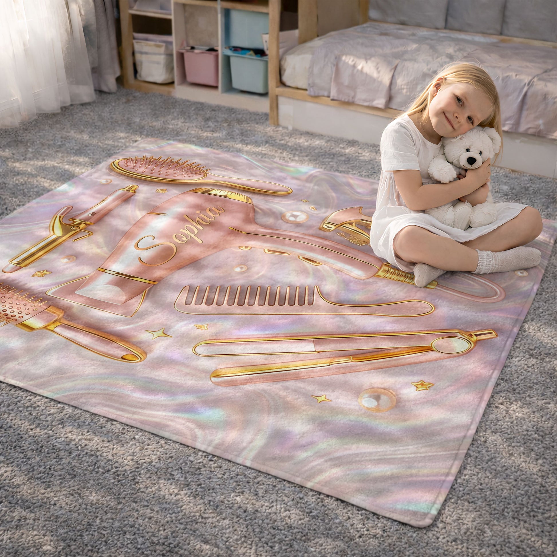 Personalized Hair Stylist Blanket personalization view for Best Friends