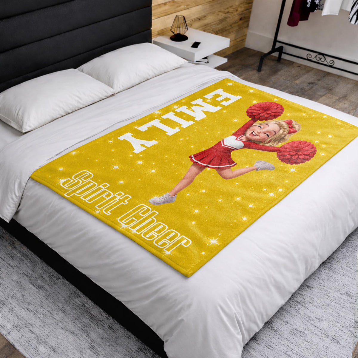 Pink Panthers Spirit Cheer Personalized Blanket - Custom Gift for Cheerleaders