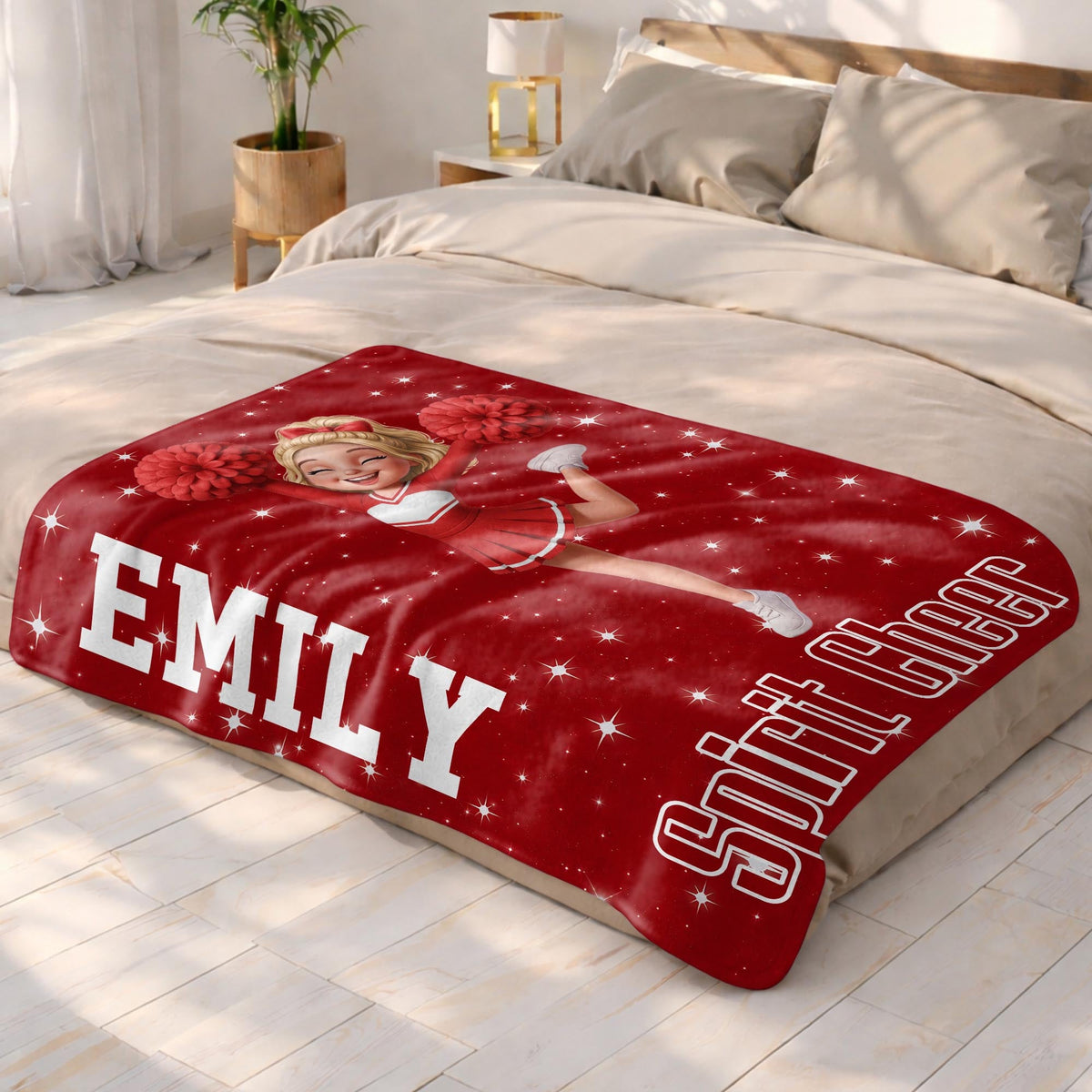 Pink Panthers Spirit Cheer Personalized Blanket - Custom Gift for Cheerleaders