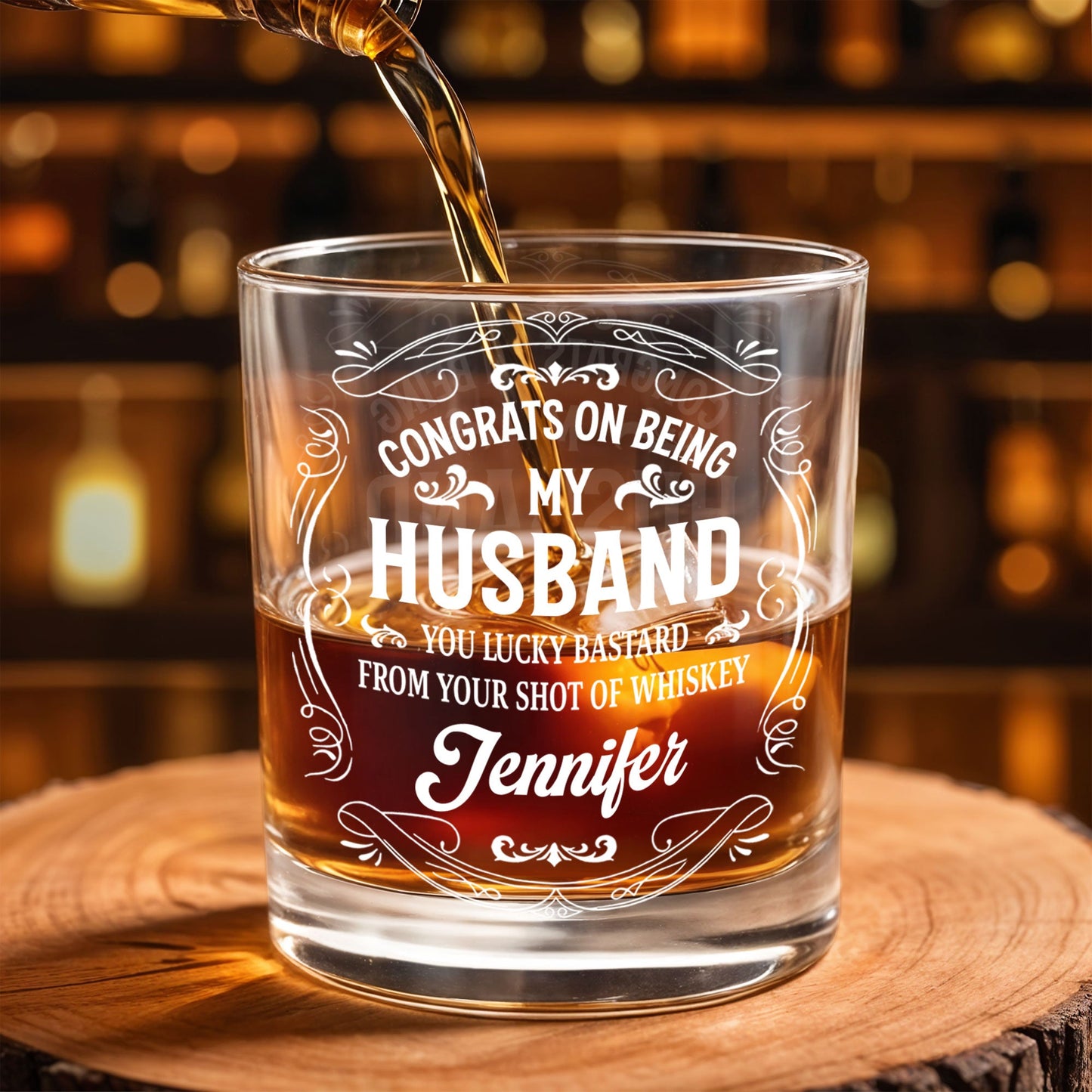 Congrats On Being My Husband, You Lucky (Workaround for offensive term)
