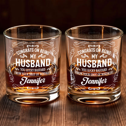 Congrats On Being My Husband, You Lucky (Workaround for offensive term)