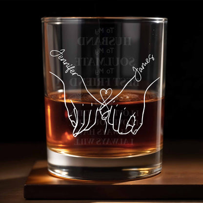 Personalized Husband Whiskey Glass personalization view for Husband