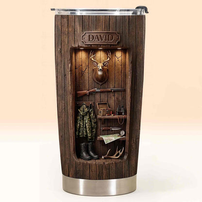 Tumbler material and size view - Personalized Hunting Gifts